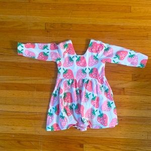 Monica and Andy, strawberry toddler dress, 18/24 mo, excellent used condition